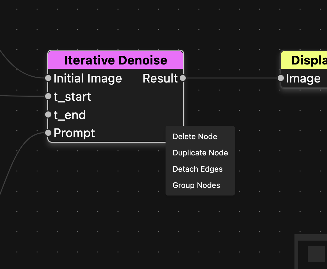 Noise Pilot context menu