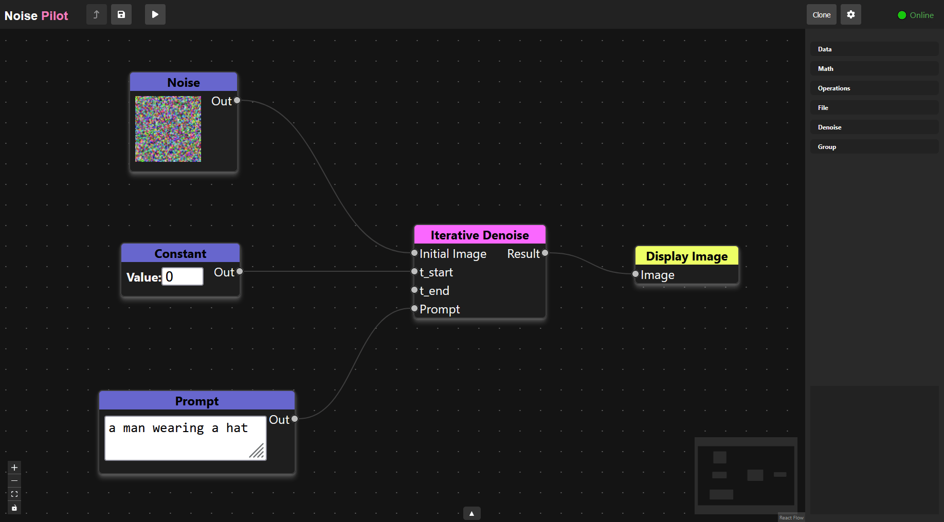 Demonstration of edge selection functionality