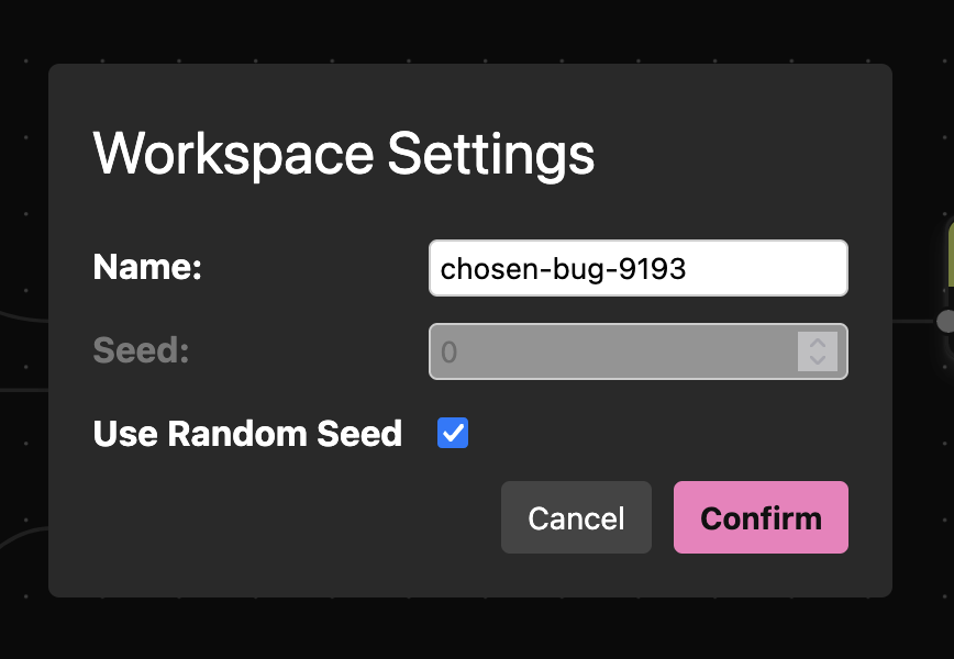 Workspace settings UI
